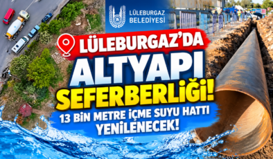 Lüleburgaz’da Altyapı Seferberliği! 13 Bin Metre İçme Suyu Hattı Yenilenecek!