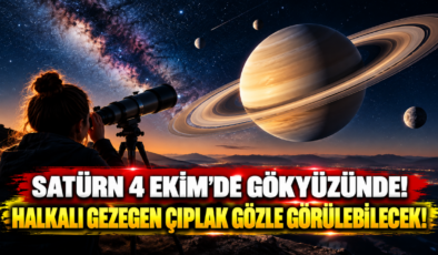 Satürn 4 Ekim’de Gökyüzünde! Halkalı Gezegen Çıplak Gözle Görülebilecek!