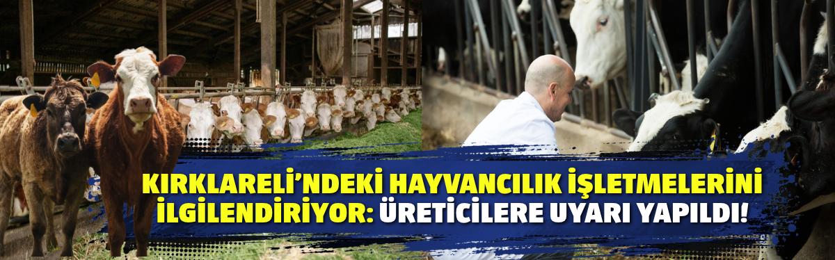 KIRKLARELİ’NDEKİ HAYVANCILIK İŞLETMELERİNİ İLGİLENDİRİYOR: ÜRETİCİLERE UYARI YAPILDI!